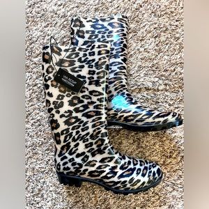 Cheetah Print Rubber Boots